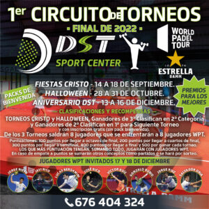 1er CIRCUITO DE TORNEOS DST SPORT CENTER 2022