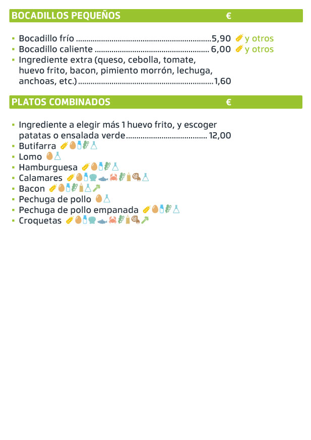 Carta cafetería DST Fonolleres