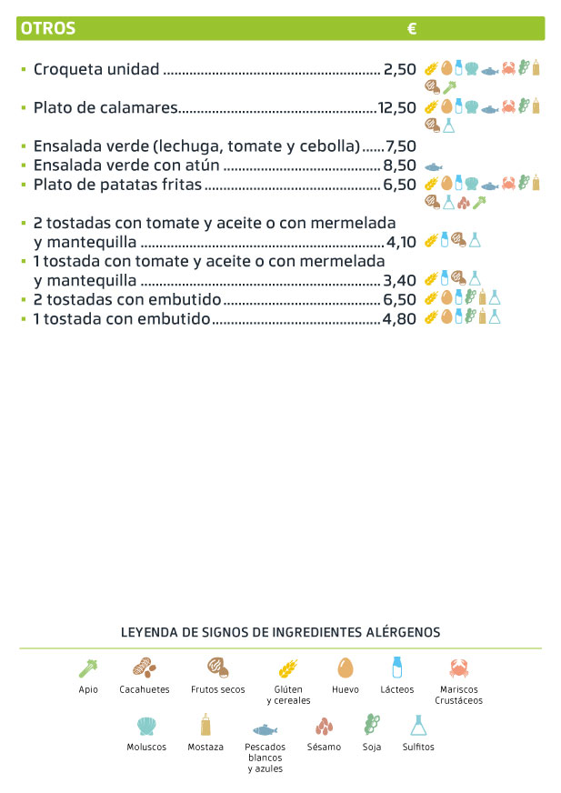 Carta cafetería DST Fonolleres